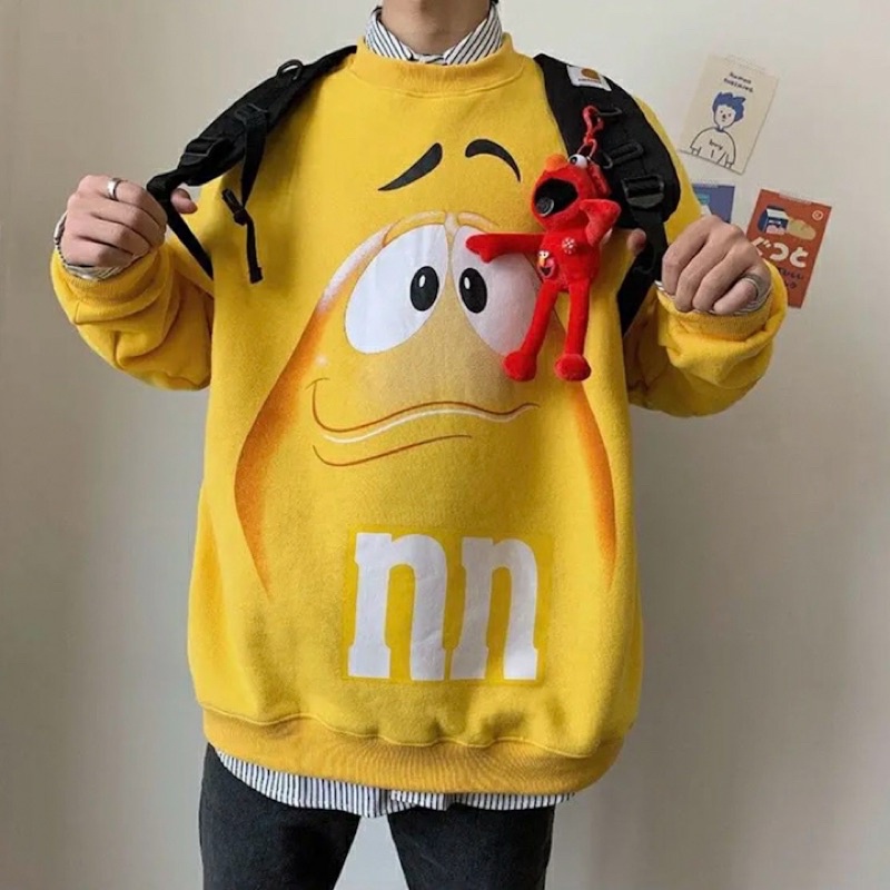 Áo sweatshirt unisex họa tiết hoạt hình