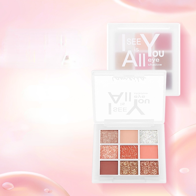 Bảng Phấn Mắt Lameila Chín Màu Sắc Hiệu Ứng Lì/ Ánh Nhũ Chống Nước Tiện Dụng