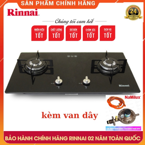 Bếp Gas Âm Rinnai-212BG-công nghệ nhật bản-bếp ga bền đẹp,tiết kiệm gas--bảo hành 24 tháng