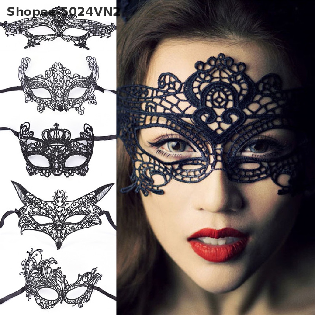 [Mới &amp; Halloween] Mặt Nạ Mắt Ren Đen Nóng Bỏng Hóa Trang Dự Tiệc Cho Nữ