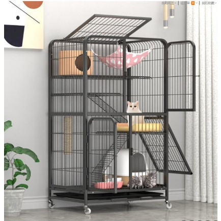 [ GIẢ SỈ] Chuồng mèo nan ống 3 tầng ,4 tầng Lồng mèo kèm bánh xe