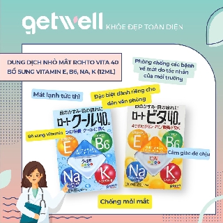 Thuốc nhỏ mắt nhật bản rohto vita bổ xung vitamin 12ml