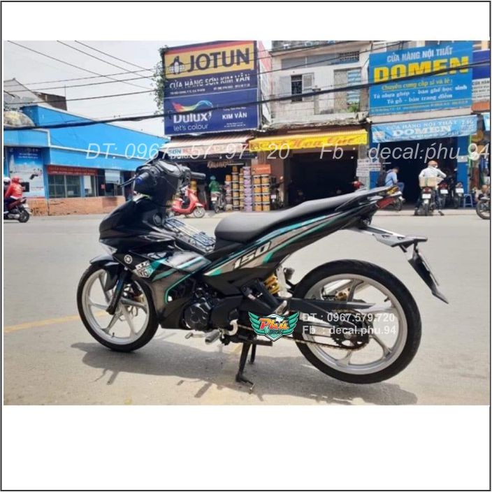 Tem Rời Exciter 150 Y15ZR xanh bạc đen (B)