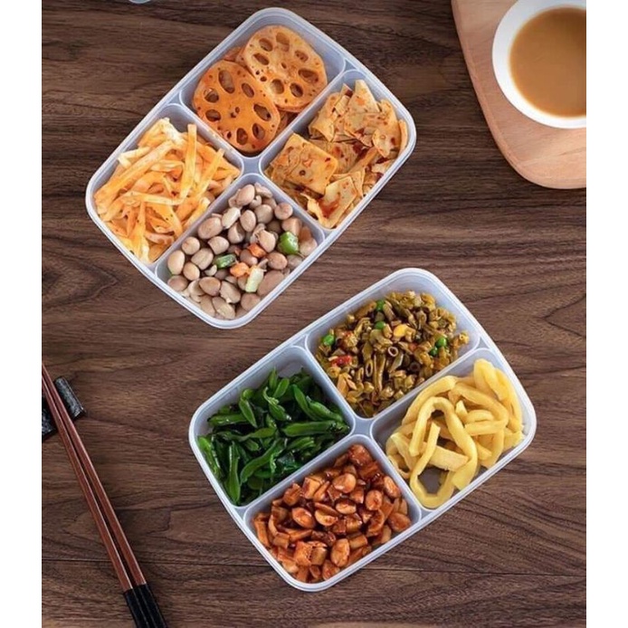 HỘP ĐỰNG CHIA NGĂN - HỘP ĐỰNG ĐỒ DÙNG ĐƯỢC CHO NGĂN ĐÔNG,NGĂN MÁT,LÒ VI SÓNG