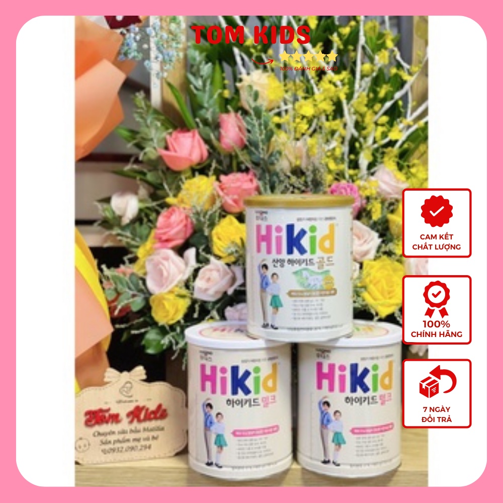 Sữa bột Hikid vị Vani và Dê tăng chiều cao cho trẻ hộp 600-700g