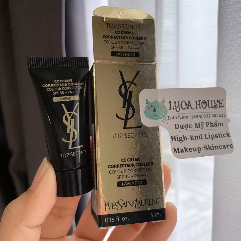 YSL - Yves Saint Laurent - Kem Lót TOP SECRET CC CREAM Colour Corrector Lavender SPF 35 / PA +++ 5ml