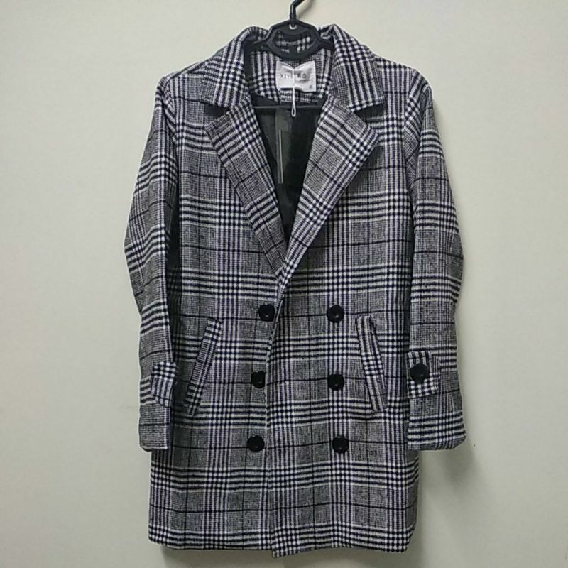 Áo măng tô kẻ chất dạ đẹp siu hot hanoivnxk | BigBuy360 - bigbuy360.vn