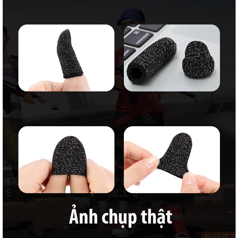 Găng tay chơi game chống hồ môi siêu nhạy giá rẻ -  Bao ngón tay chơi game bắn súng, PUBG, Liên Quân,... 1 bộ 2 chiếc
