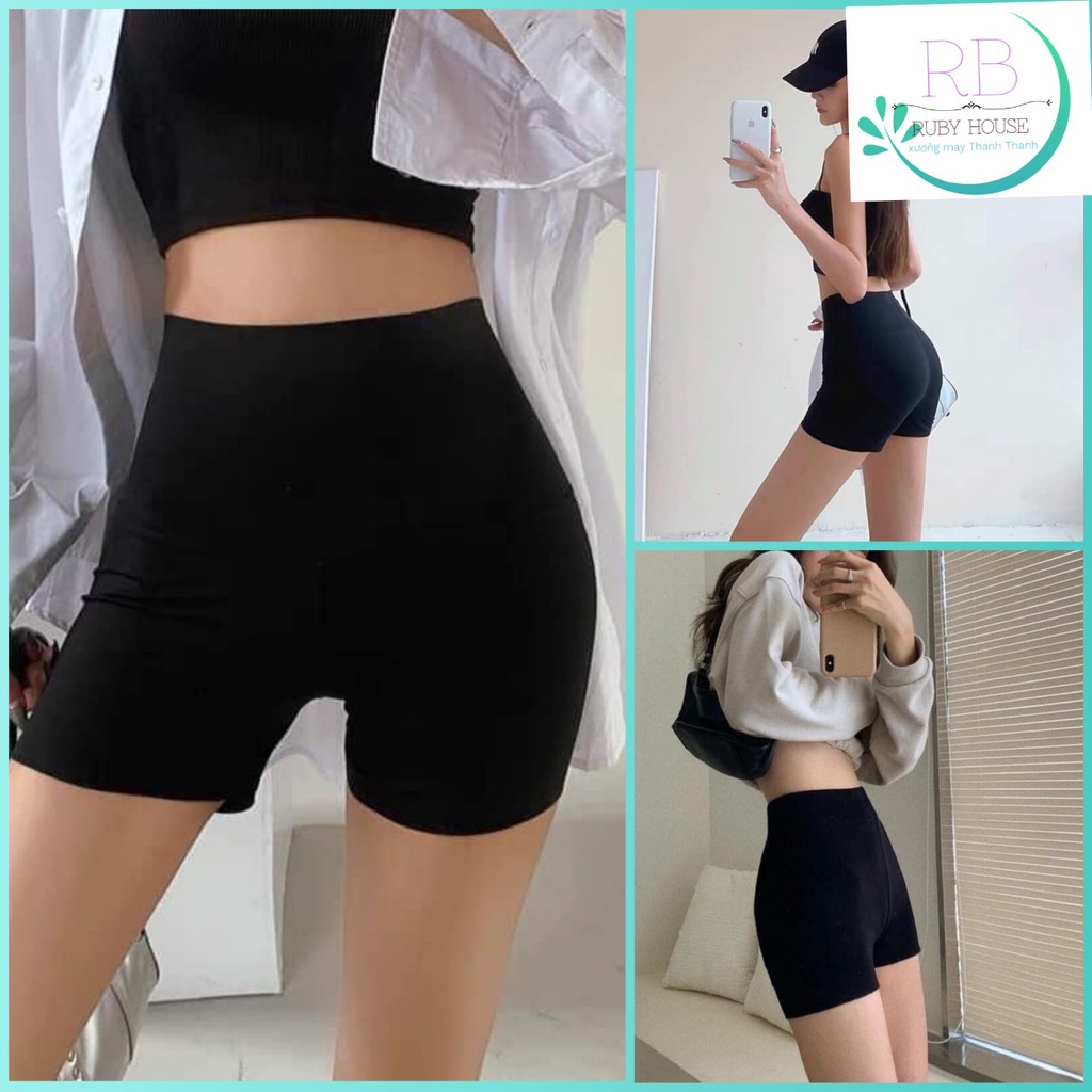 Quần legging đùi RUBY Chất cotton 4 chiều co dãn tốt, dáng ngắn, cạp rời