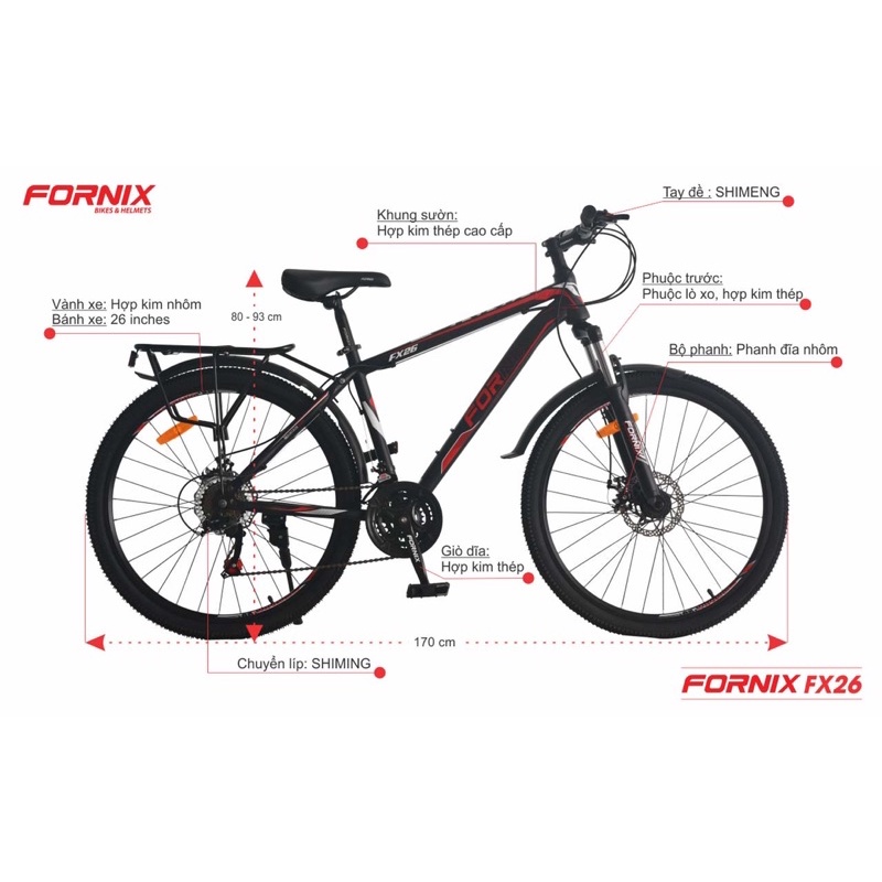 XE ĐẠP THỂ THAO FX26 FORNIX MẪU MỚI