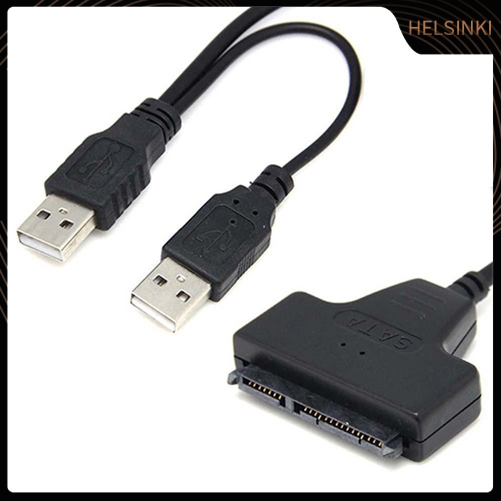 Dây Cáp Chuyển Đổi Hel + Usb 2.0 Sata 7 + 15 22pin Sang Usb 2.0 Cho Ổ Cứng 2.5 Hdd Laptop