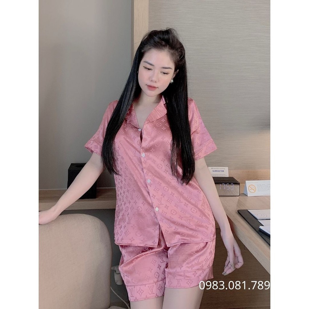 Bộ ngủ Pijama lụa bộ mặc nhà lụa Gấm Áo Cộc - Quần Đùi  HÀNG ĐẸP CHUẨN] [ẢNH THẬT +VIDEO]