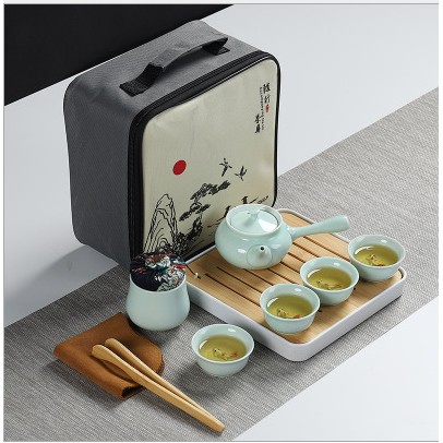 Bộ Bình Trà Khánh Tân Cá Koi Phong Cách Nhật Bản -Tặng túi và khay trà GOGOM-11