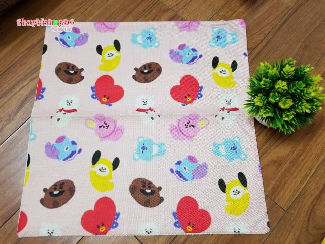 [FREESHIP] Vỏ gối ôm BT21 size 45x45cm