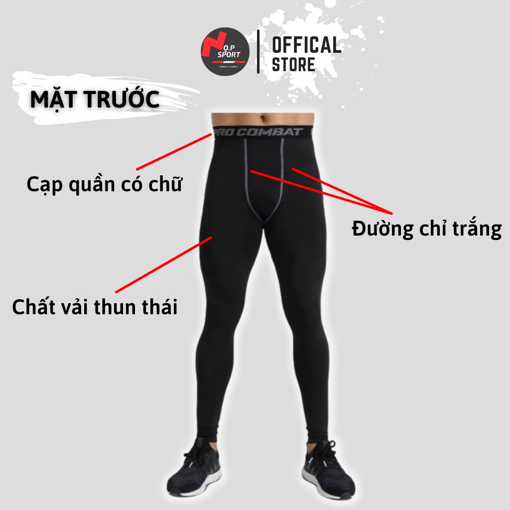 Quần Body Giữ Nhiệt Nam Combat Tập Gym Cao Cấp Chất Vải Thun Co Giãn Đa Chiều, Mát Mẻ