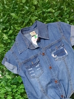 Áo jean giấy dễ thương cho bé gái