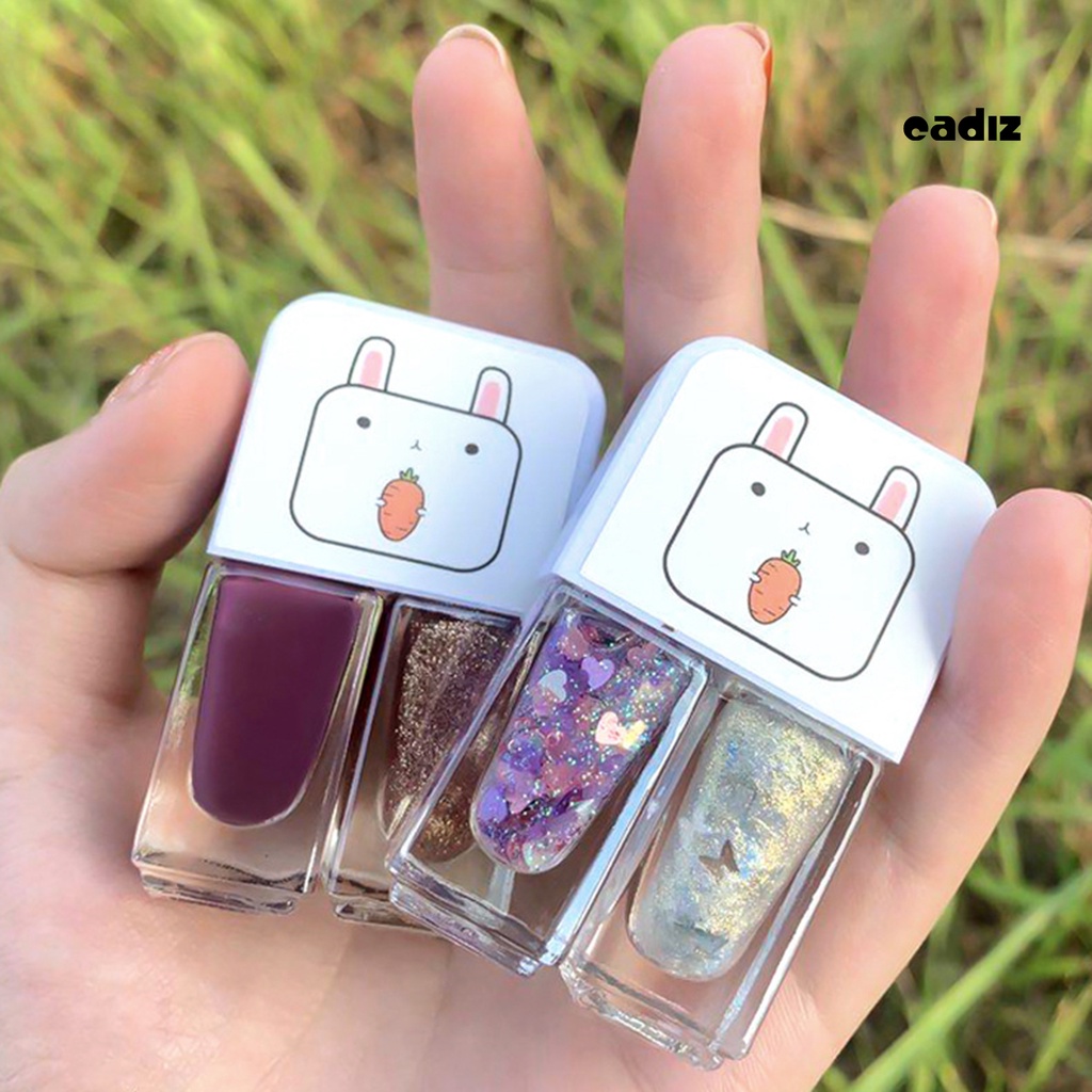 Bộ 2 Lọ Sơn Móng Tay Màu Lì Lâu Trôi Di Động Có Thể Tháo Rời