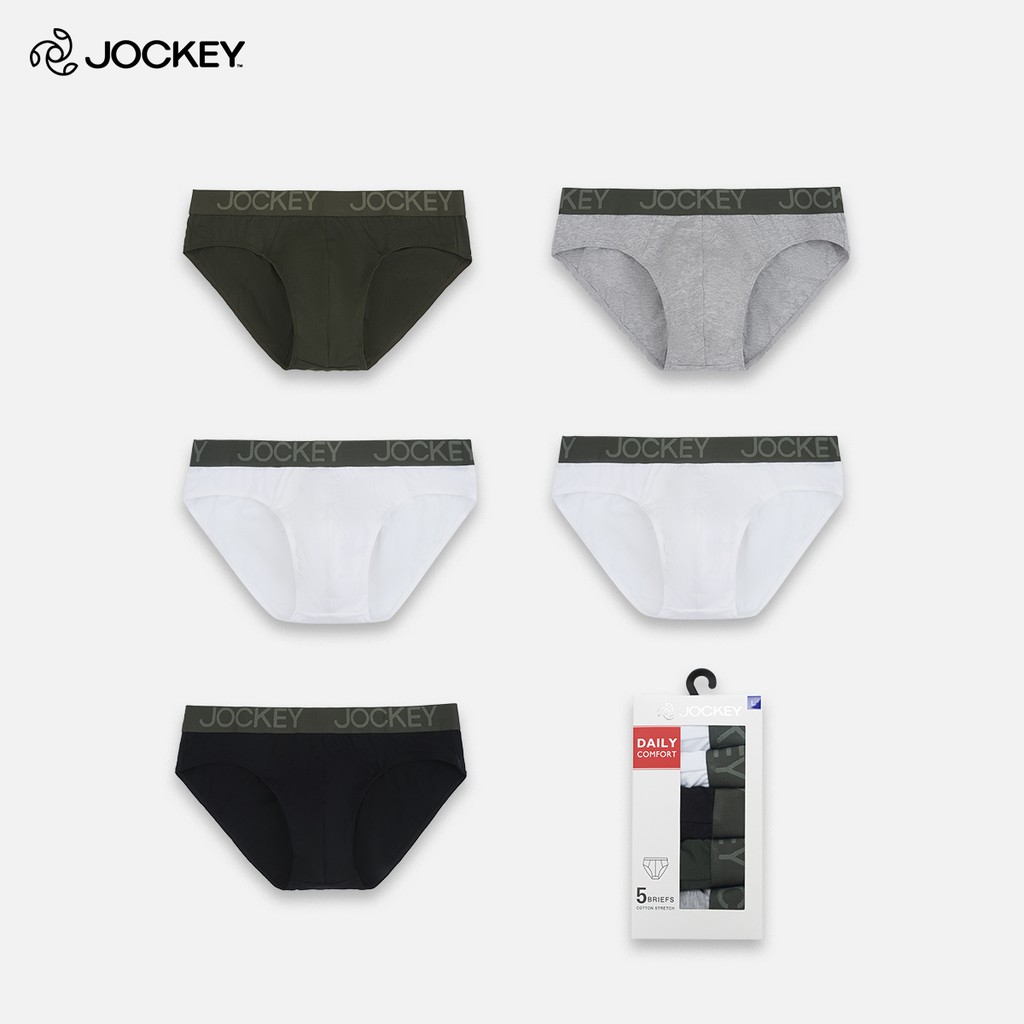 Hộp 05 Quần Lót Nam Jockey Tam Giác Thun Cotton Kháng Khuẩn Cao Cấp - JAMB0410P - Tổng hợp 06