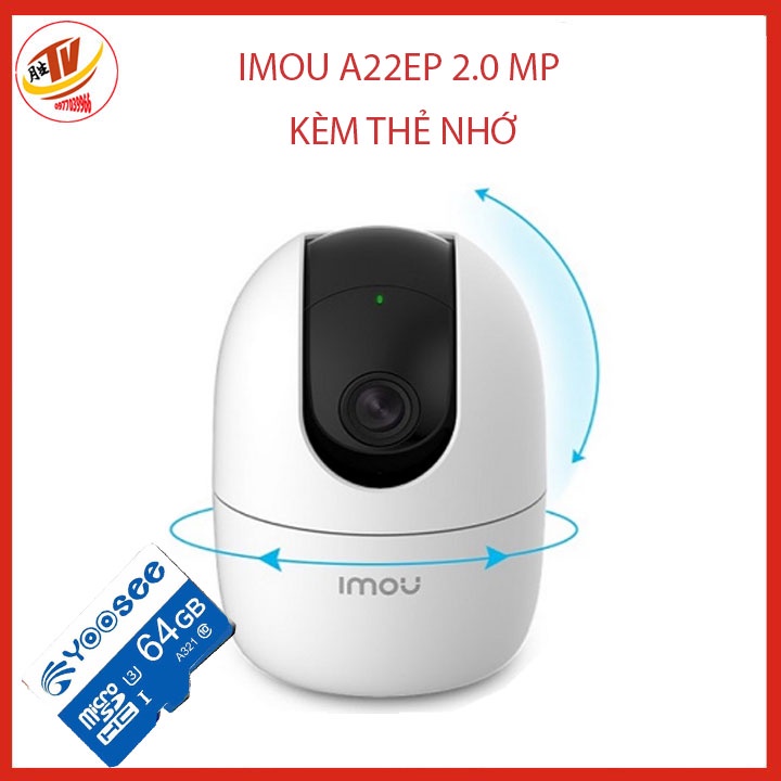 [kèm thẻ 32gb 64gb] camera giám sát ip imou a22ep hàng chính hãng