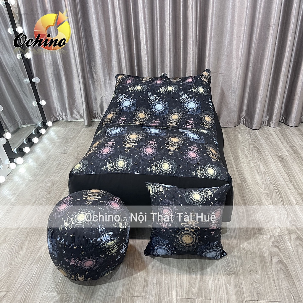 Ghế Lười Hạt Xốp Mẫu Sofa Giường Ngồi Và Nằm Thư Giãn Thoải Mái Có 2 Lớp Cao Cấp, Ghế Hạt Xốp Phong Cách Hiện Đại (Có Sẵ