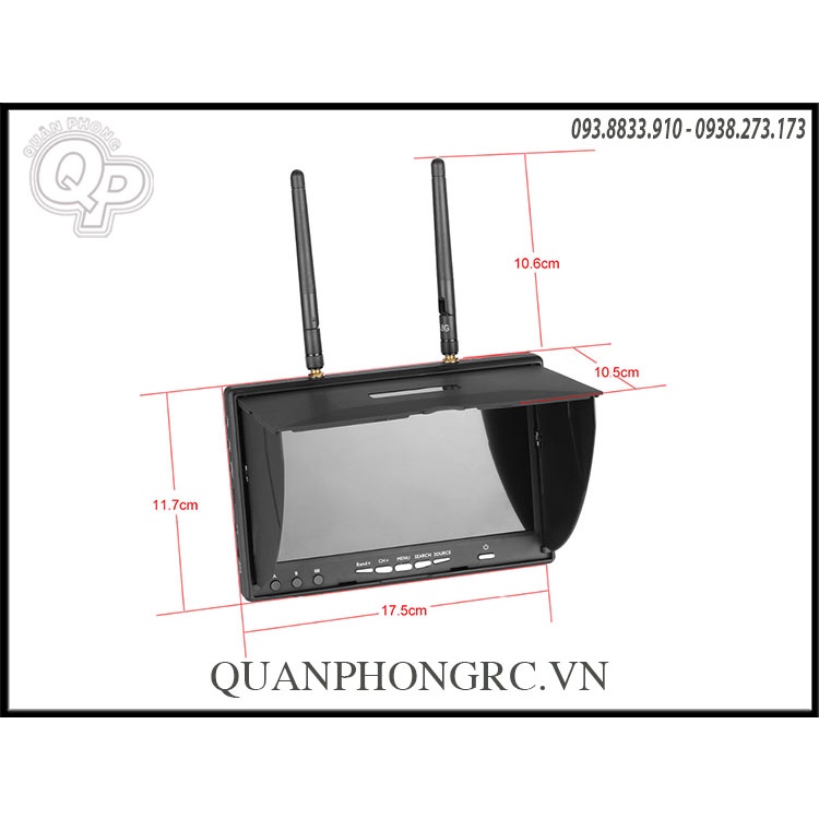 Màn Hình LT5802S 7" LCD 800*480 Receiver Monitor 5.8GHz Dual Diversity With DVR/Battery | BigBuy360 - bigbuy360.vn
