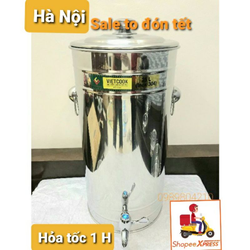 Bình đựng nước inox 7lit ,10 lit15 lít,20 lít 25,lít SUS 304,bình nước inox có vòi lấy nước