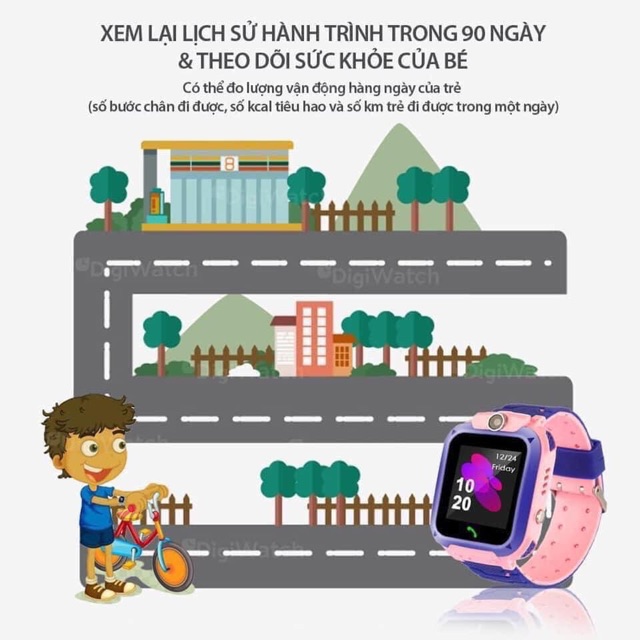 Đồng hồ định vị dành cho trẻ em Q12 chống nước