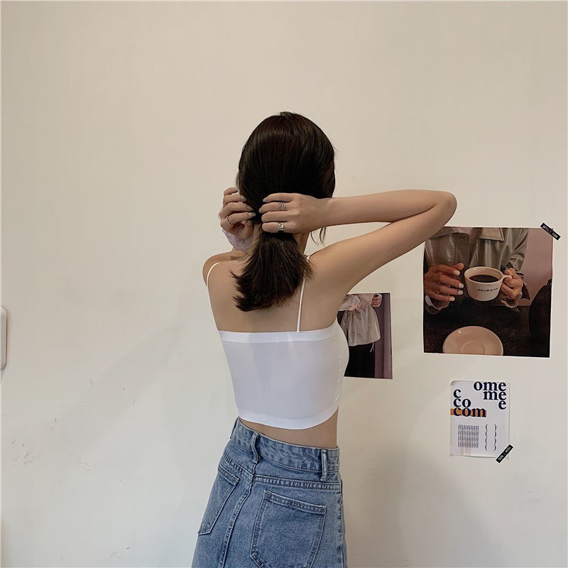 Áo 2 dây bra chất thun tăm loại 1 co giãn 4c