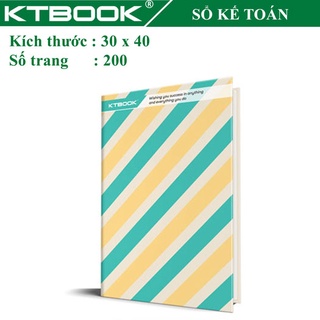 Sổ ghi chép Kế Toán KTBOOK bìa cứng ruột giấy in caro cao cấp size 30 x 40 cm Khổ Lớn 200 trang