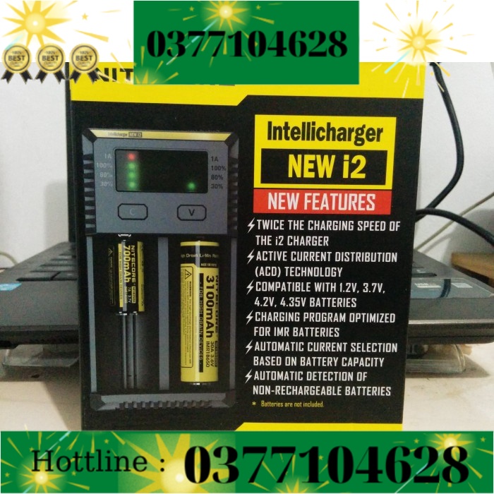 Bộ Sạc Pin Nitecore I2 2 Ngăn Chuyên Dụng
