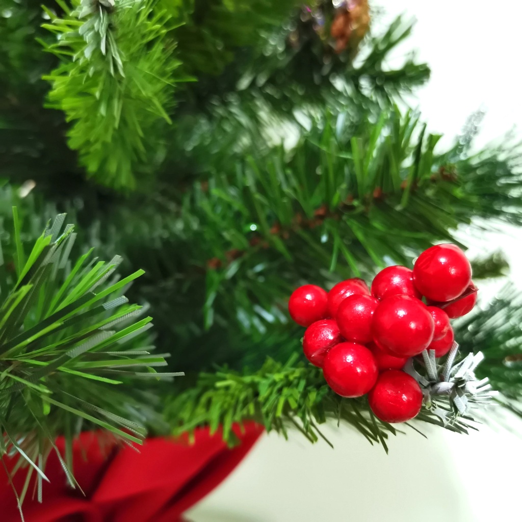 Cây thông noel mini để bàn trang trí giáng sinh 3 loại lá 60cm cho phòng ngủ, phòng khách, bàn làm việc