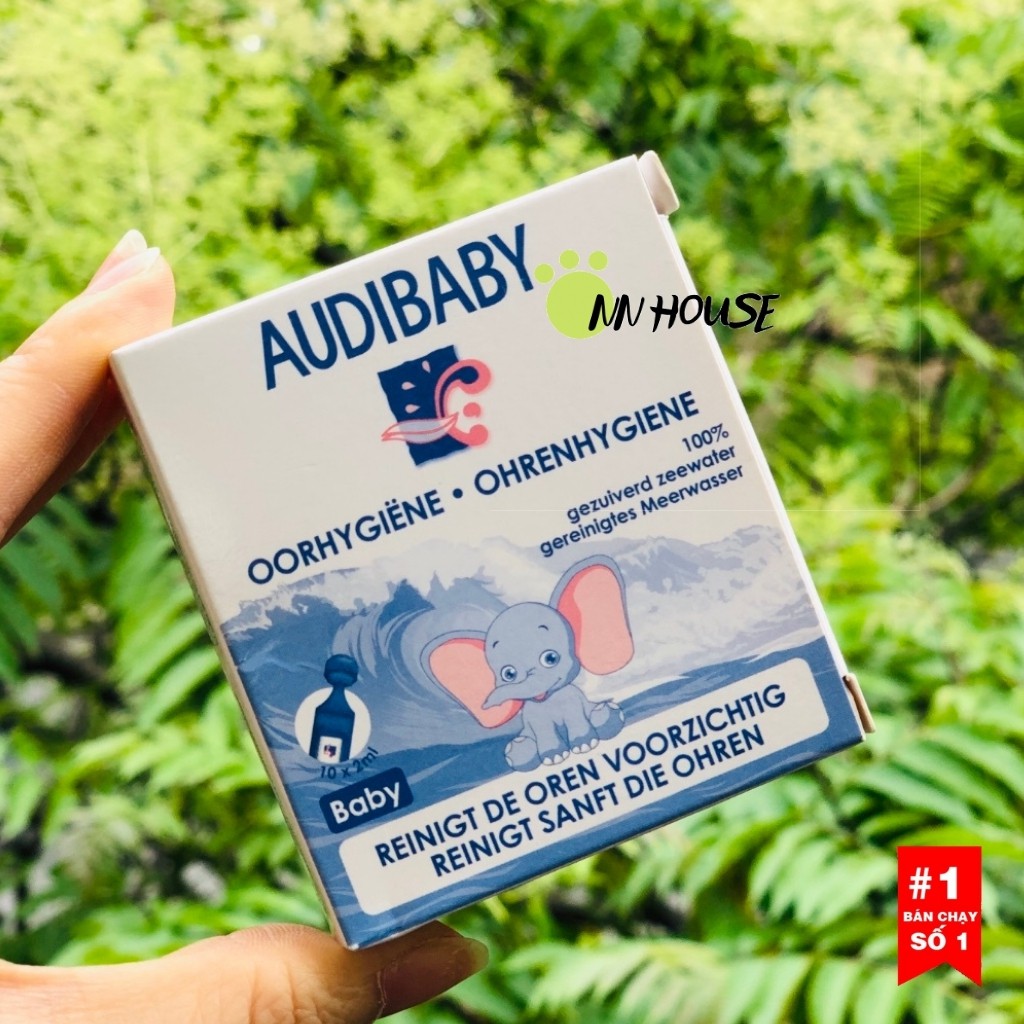 Tan ráy tai Audibaby an toàn cho bé từ sơ sinh, dung dịch làm sạch tai, vệ sinh tai - Hàng Pháp có bill - NN HOUSE