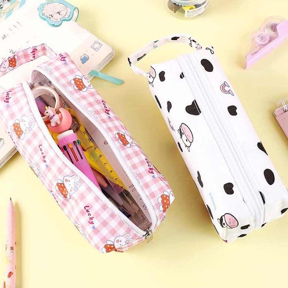 Túi Đựng Bút Vải Canvas In Hoạt Hình Dễ Thương Cho Bé Ốp