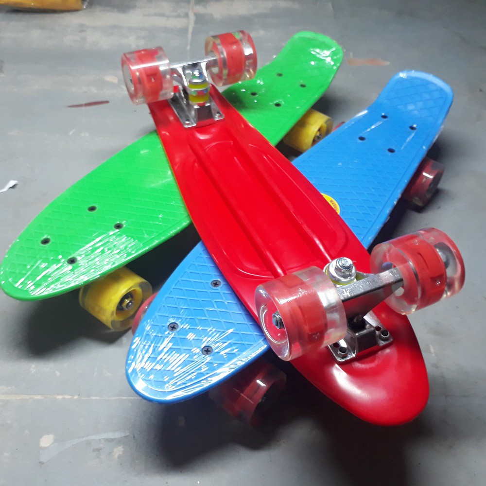 Ván trượt Skateboard thép nguyên khối Bánh 3 lớp Kamitoy - MS