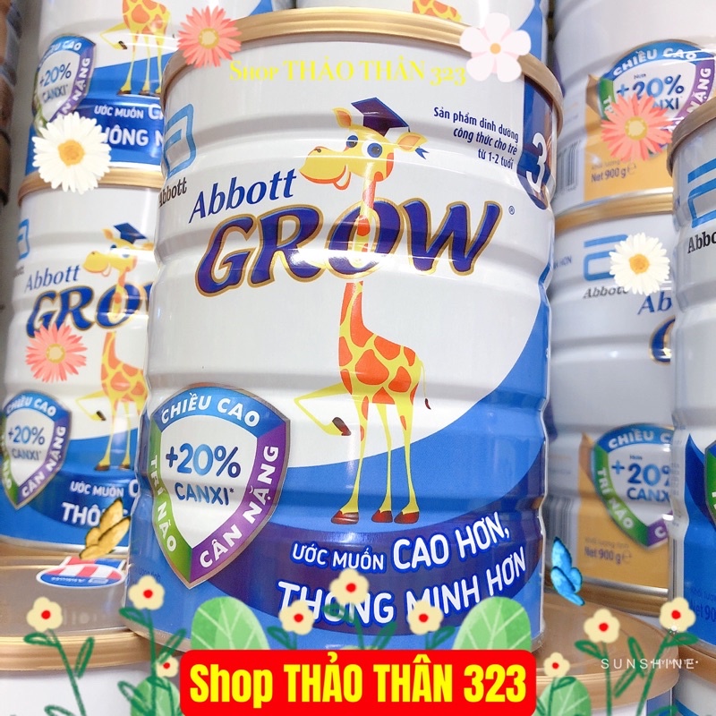 Date 2024- Sữa Abbott Grow 3 Lon 900gram