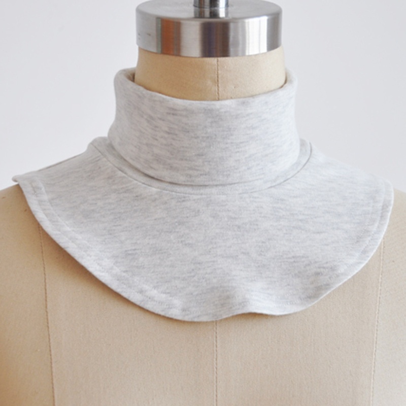 Yoioi Khăn Choàng Cổ Giả Cổ Bằng Cotton Màu Trơn Có Thể Tháo Rời Cho Nam Và Nữ