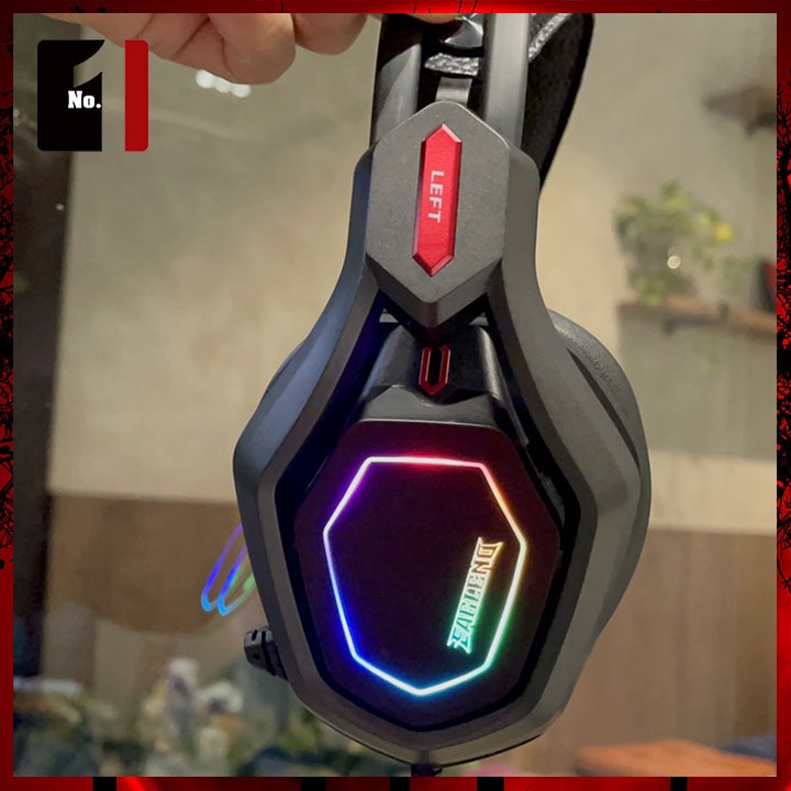 Tai Nghe Nhạc Headphone Gaming Chụp Tai Có Dây EAGLEND F9 Led RGB Tai Nghe Game Thủ Có Mic Máy Vi Tính Laptop Pc