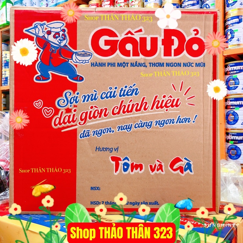 Thùng 30 Gói Mì Gấu Đỏ
