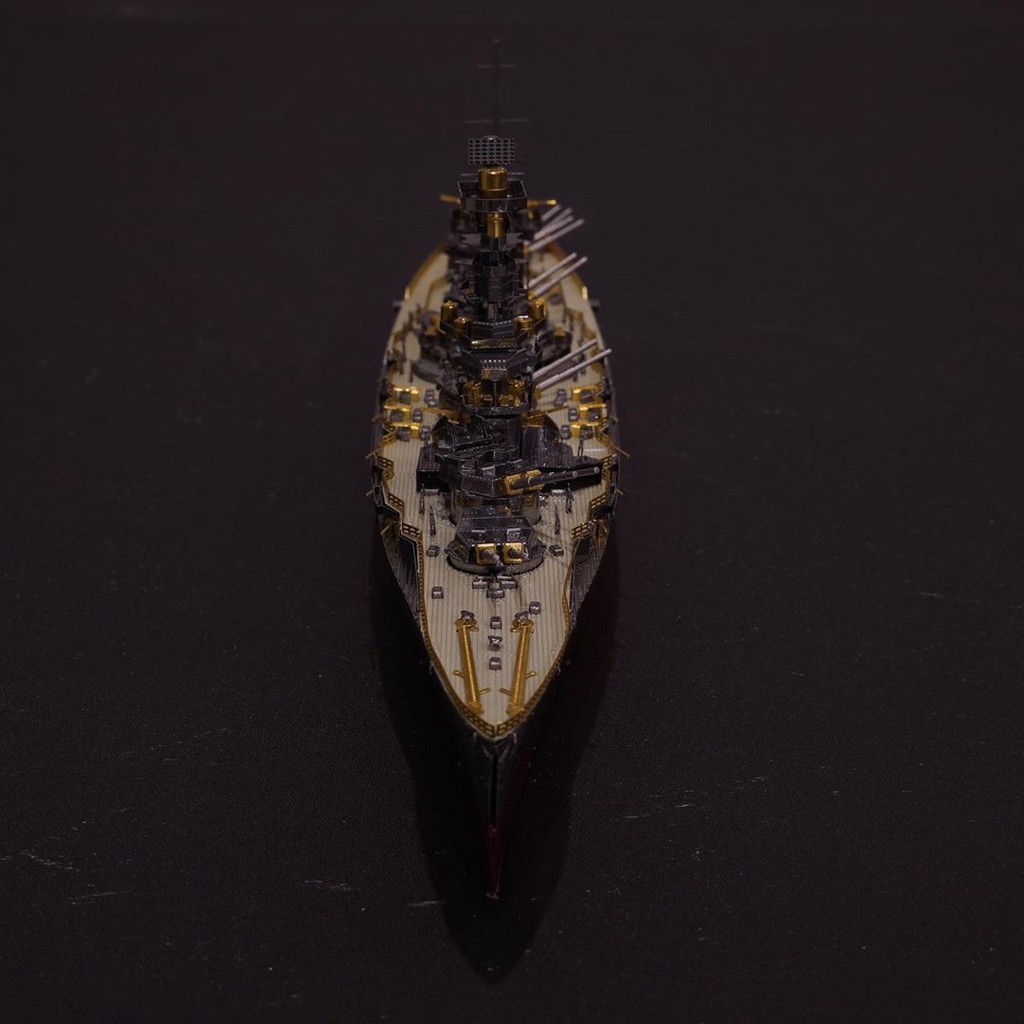 Mô hình 3D kim loại lắp ráp Piececool Thiết giáp hạm Fuso Nhật Bản [Chưa lắp]