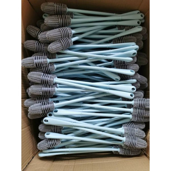 Dụng cụ rửa ly cốc, bàn chải rửa ly cốc bằng nhựa PP, TPR mềm dẻo