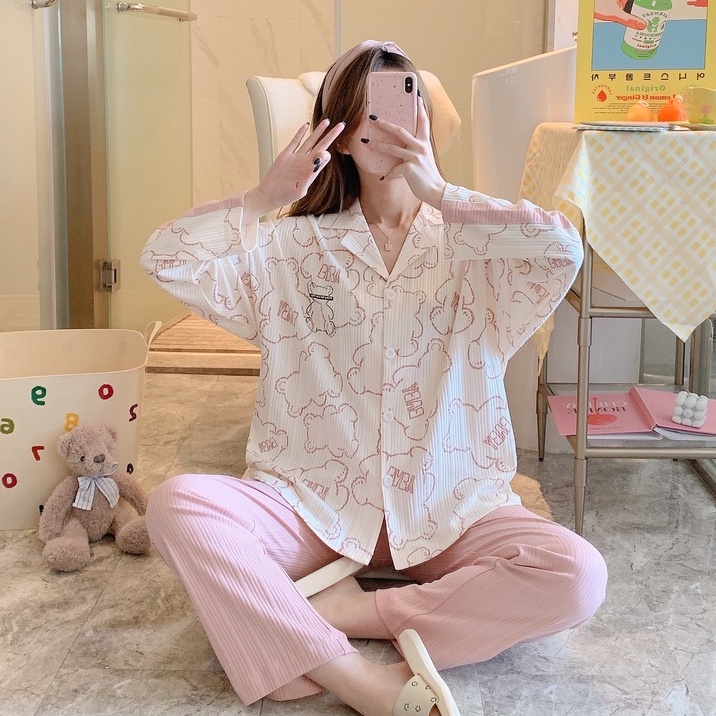[Mã 253FASHIONSALE giảm 12% đơn 99K] CÓ BIG SIZE_Bộ Ngủ Pyjama Dài Tay Xuân Thu 2022