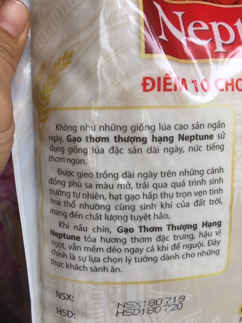 GẠO THƠM THƯỢNG HẠNG NEPTUNE 5kg