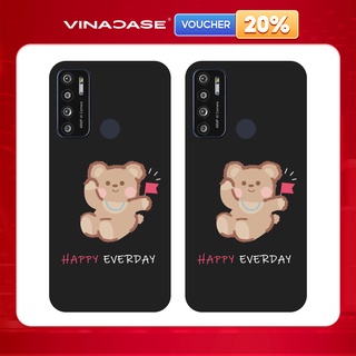 Ốp lưng Vina Case Vsmart Joy 3/Joy 4/Bee 3/...Silicone TPU dẻo đen viền bảo vệ camera hình Happy Everyday