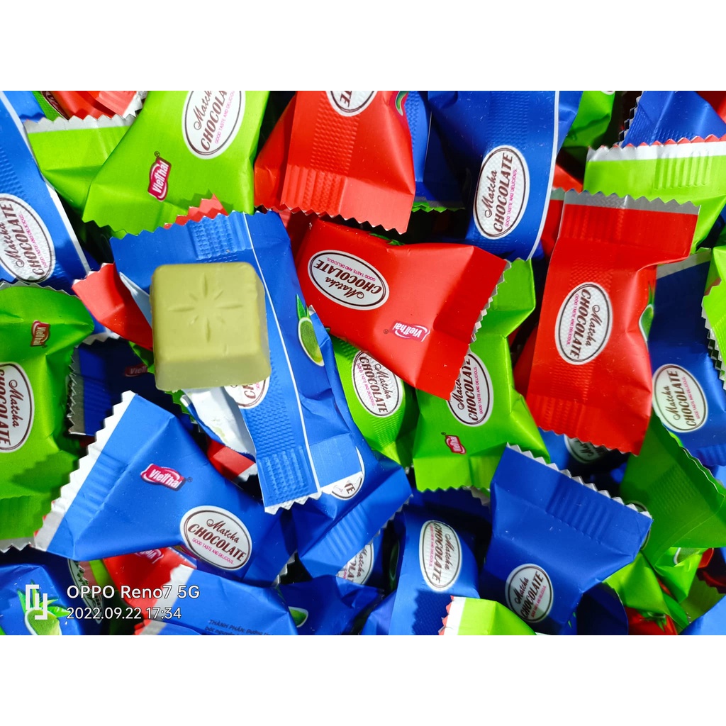 [ Ăn vặt ngon ] Combo 500g Kẹo Socola trà xanh / Socola Matcha Việt Thái món kẹo ăn vặt ngon không bị ngán