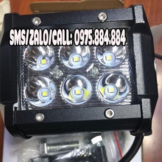 Đèn trợ sáng vuông 6 bóng led 12V.