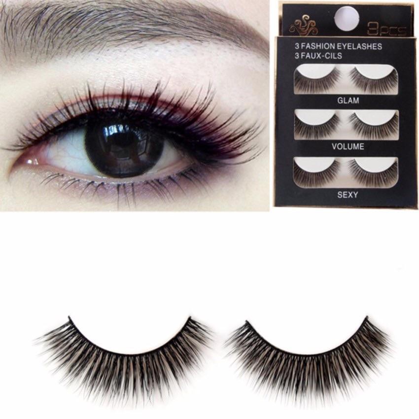 Lông mi chồn 3PCS 3 Fashion Eyelashes 3 Faux-Clis