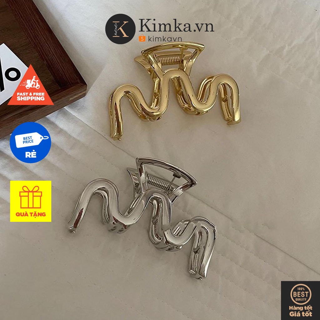 (0715) Kẹp Tóc Kim Loại Ziczac Sáng Tạo Hàn Quốc