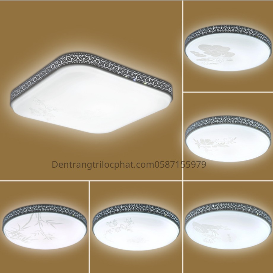 Đèn Ốp Trần Lá Tre_Đèn Led Trang Trí BH 24 Tháng