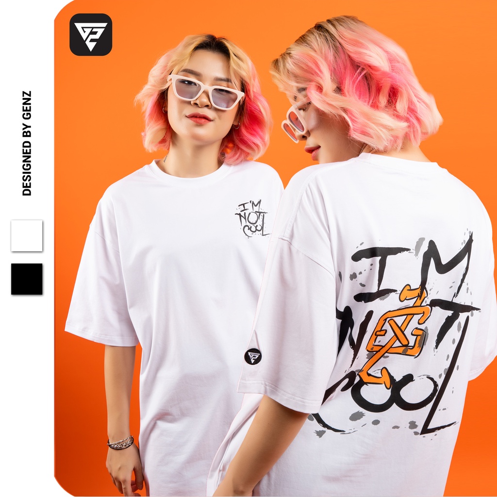 Áo thun tay lỡ GENZ phông Unisex nam nữ chất liệu Premium Cotton form rộng Im Not Cool | BigBuy360 - bigbuy360.vn