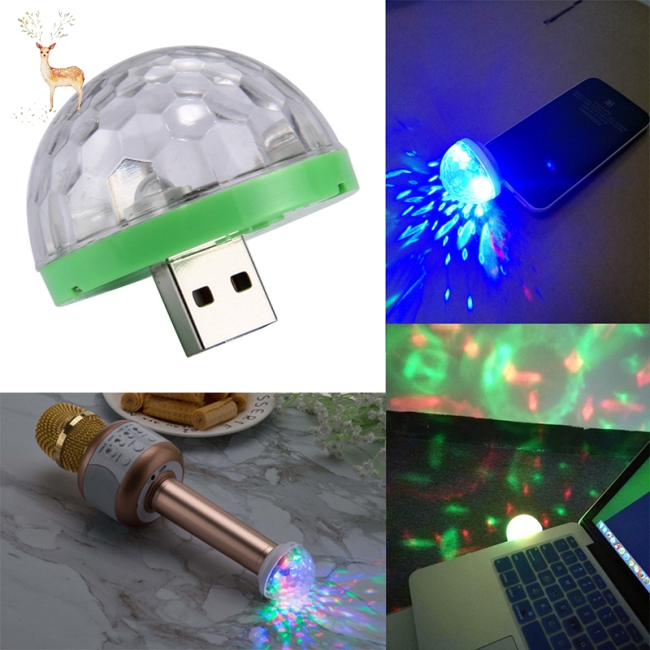 Bóng đèn Led vũ trường 7 màu, cổng usb cảm ứng nháy theo nhạc